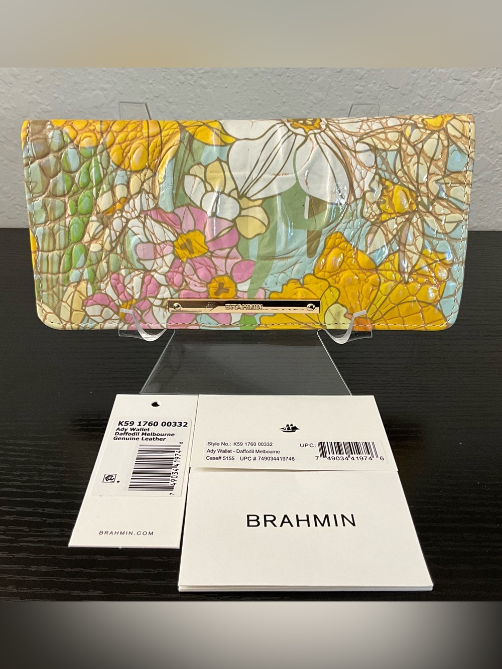 Brahmin Ady DAFFODIL MELBOURNE Floral Pattern W/Full Eye XLNT